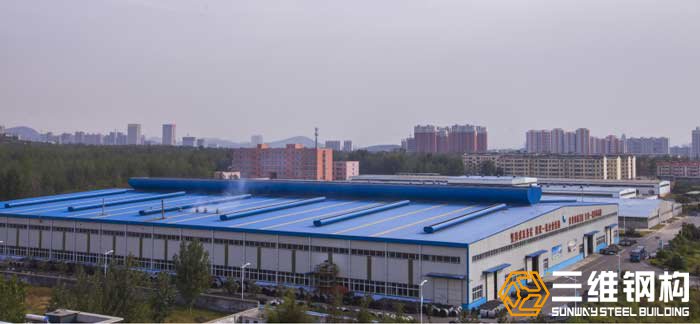 山東億和橡膠輕鋼結構廠房全景圖