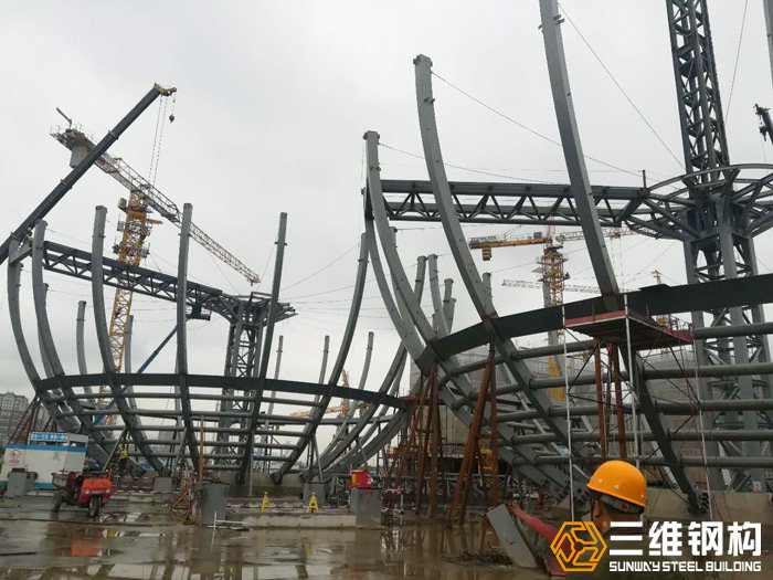 鋼結構球幕施工圖